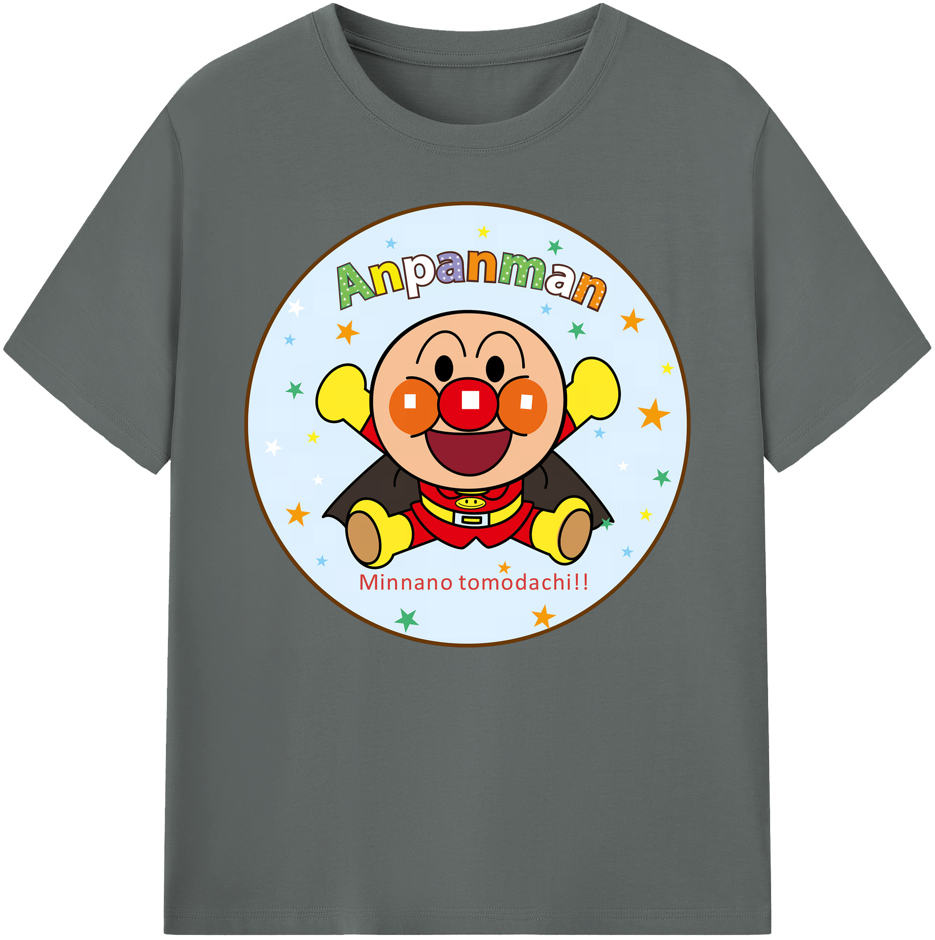 （画像用） アンパンマン Anpanman 綿100％ メンズ半袖Tシャツ｜肌触りやわらか＆通気性